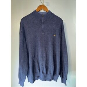 Jack Nicklaus Golf 1/4 Zip Sweater Long Sleeve Blue Men's Size XXL